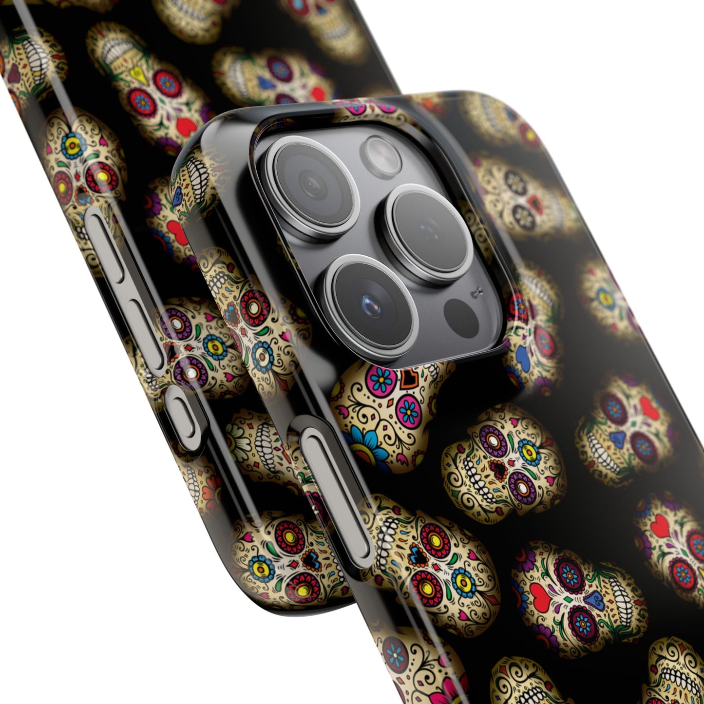 Sugar Skull — Day of the Dead Floral Slim Case for Apple iPhone, Samsung Galaxy and Google Pixel.