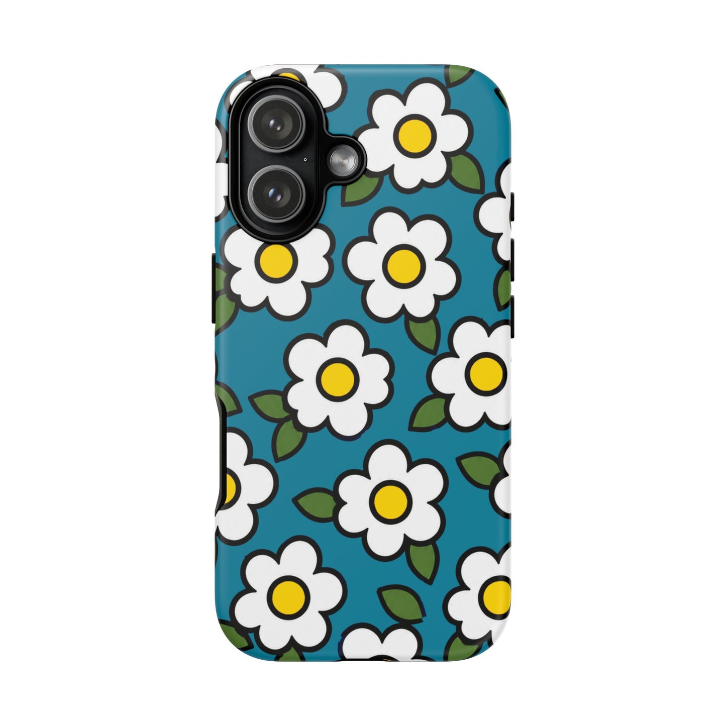 Blue Daisy Tough Phone Case — Floral Protective iPhone Cover