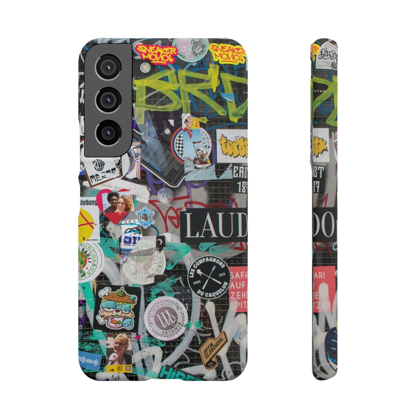 Sticker Bomb Personalised Graffiti Slim Phone Case for Apple iPhone, Samsung Galaxy and Google Pixel.