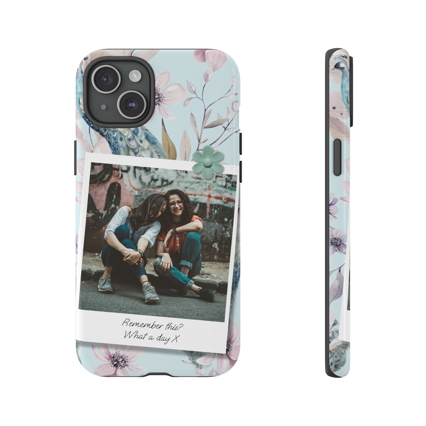 Single Image Personalised Floral Photo Tough Case for Apple iPhone, Samsung Galaxy and Google Pixel.