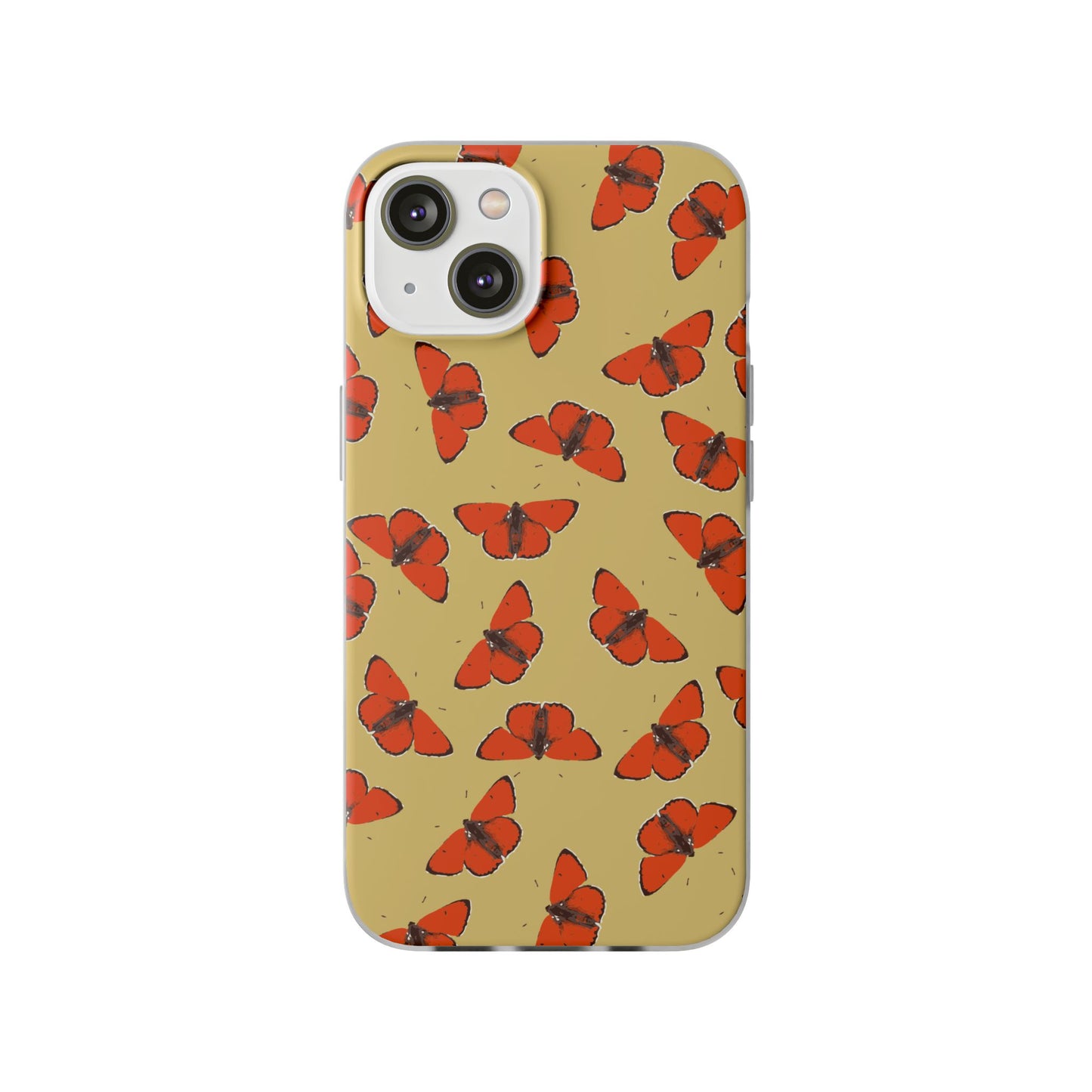 Butterfly Pattern Flexi Phone Case for Apple iPhone and Samsung Galaxy.