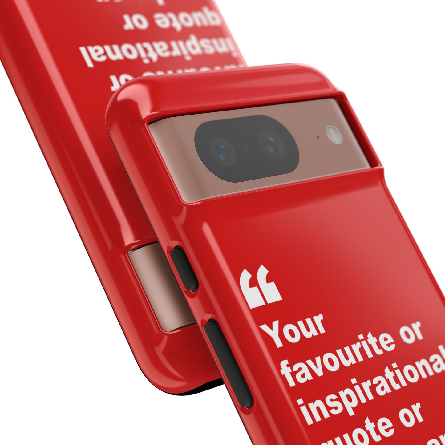 Personalised Inspirational Quote Tough Phone Case — Customizable Text Design
