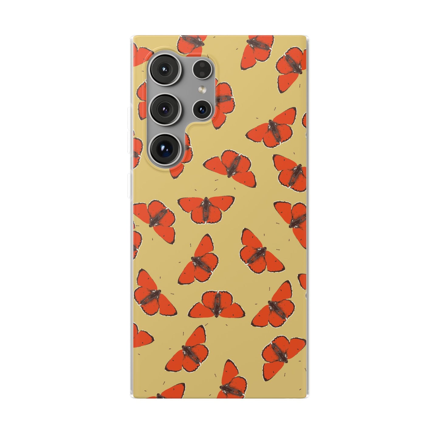 Butterfly Pattern Flexi Phone Case for Apple iPhone and Samsung Galaxy.