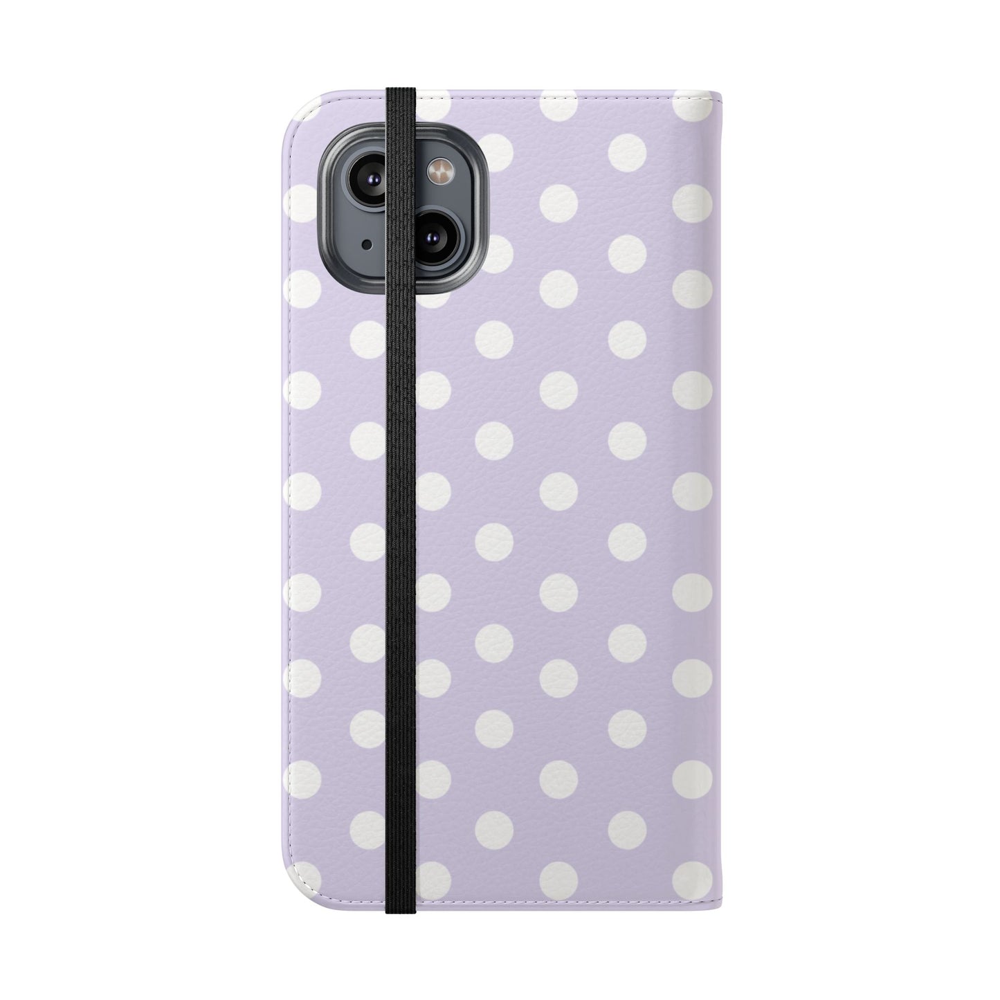 Polka Dot Flip Phone Case — Violet Polka Dot Wallet Cover