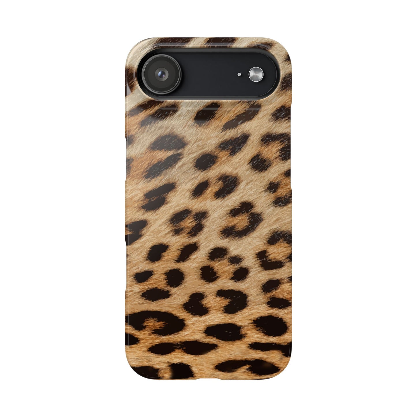 Leopard Print Slim Phone Case for Apple iPhone, Samsung Galaxy and Google Pixel.