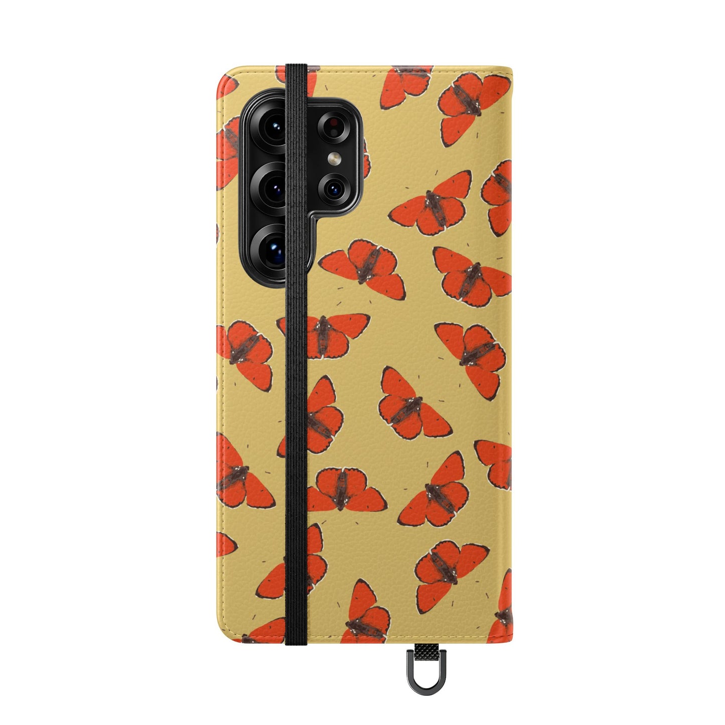 Red Butterflies Flip Phone Case — Flip Wallet Cover