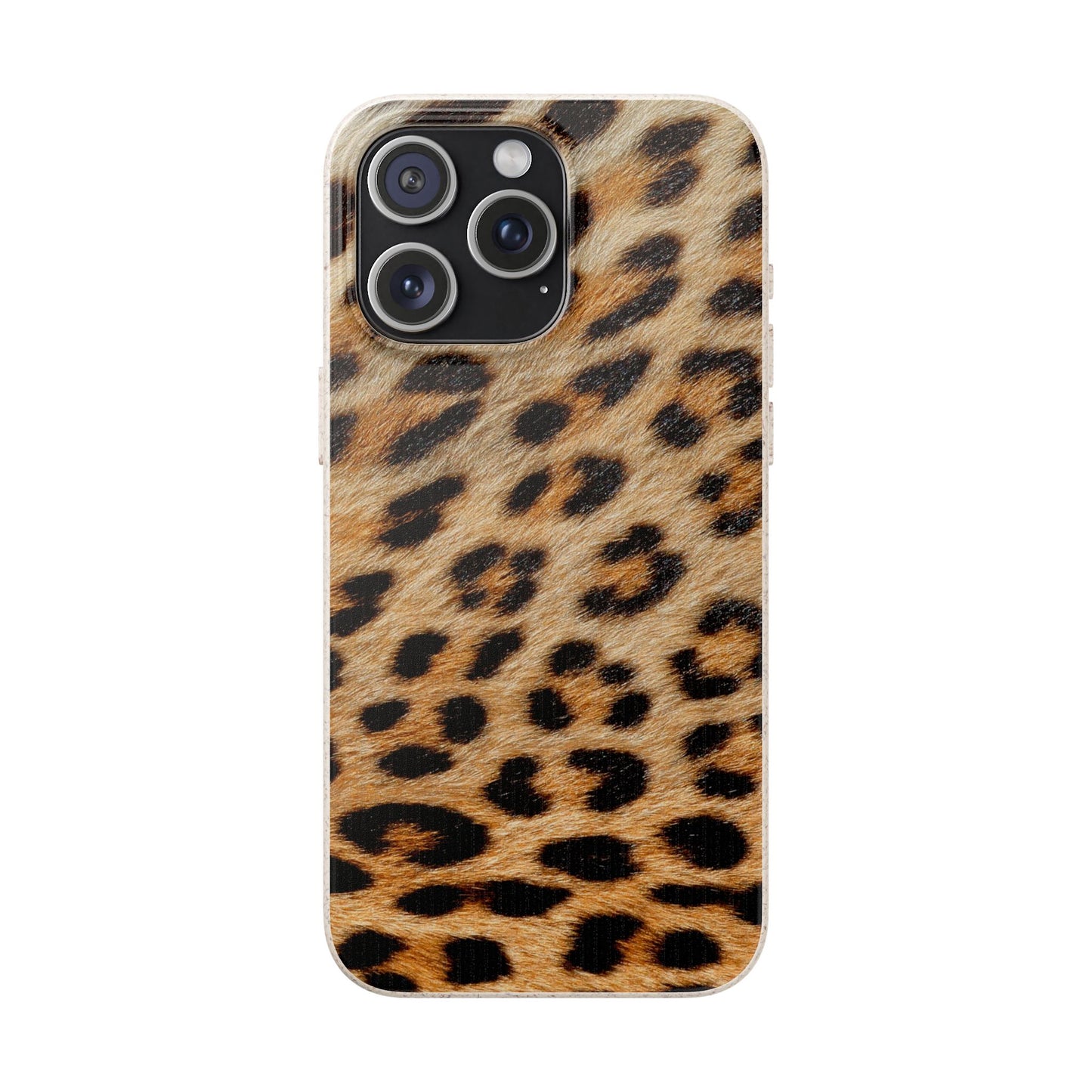Leopard Print Biodegradable Phone Case — Eco-Friendly Animal Print Phone Cover for Apple iPhone and Samsung Galaxy.