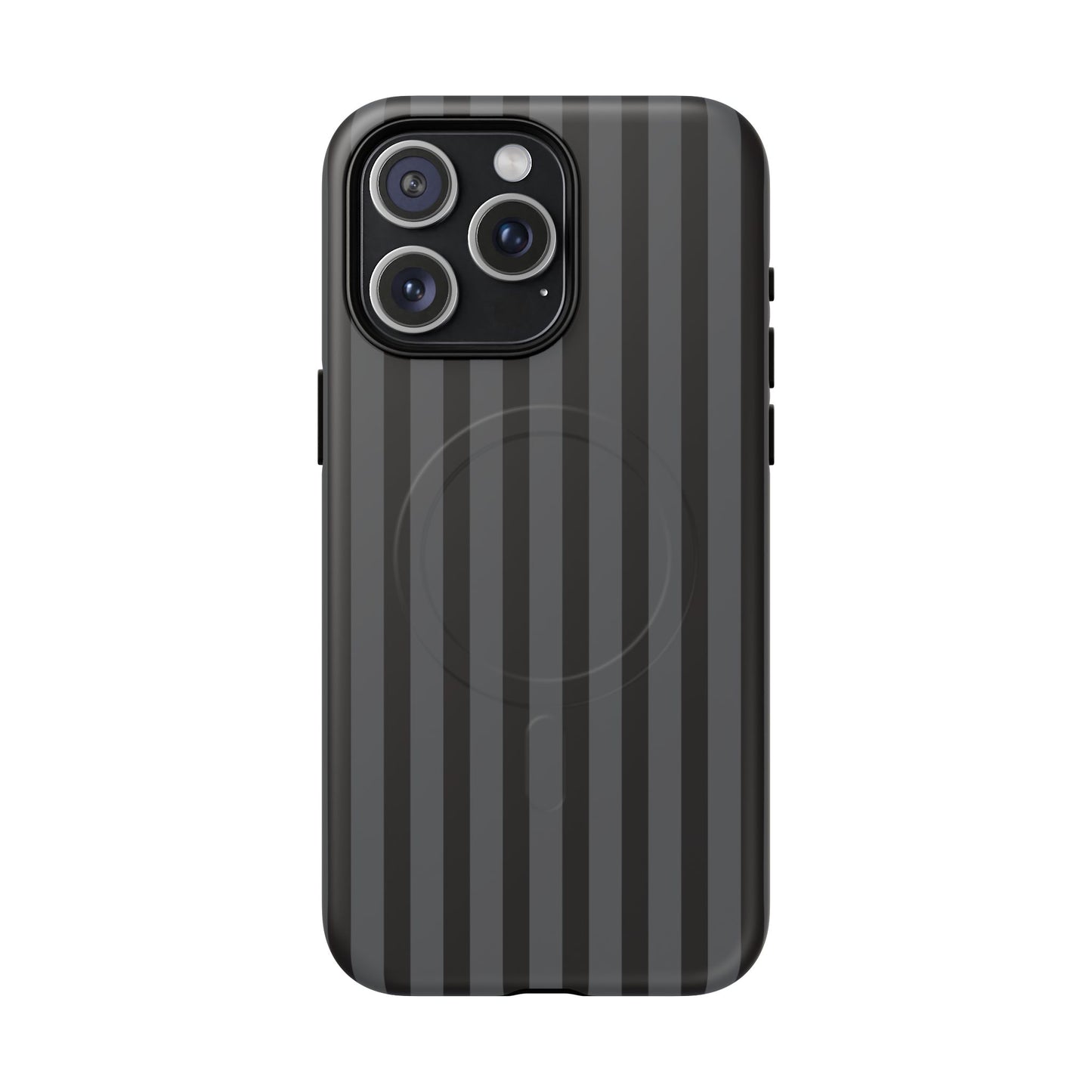 Magnetic Tough Phone Case — Black Stripe Protective Cover