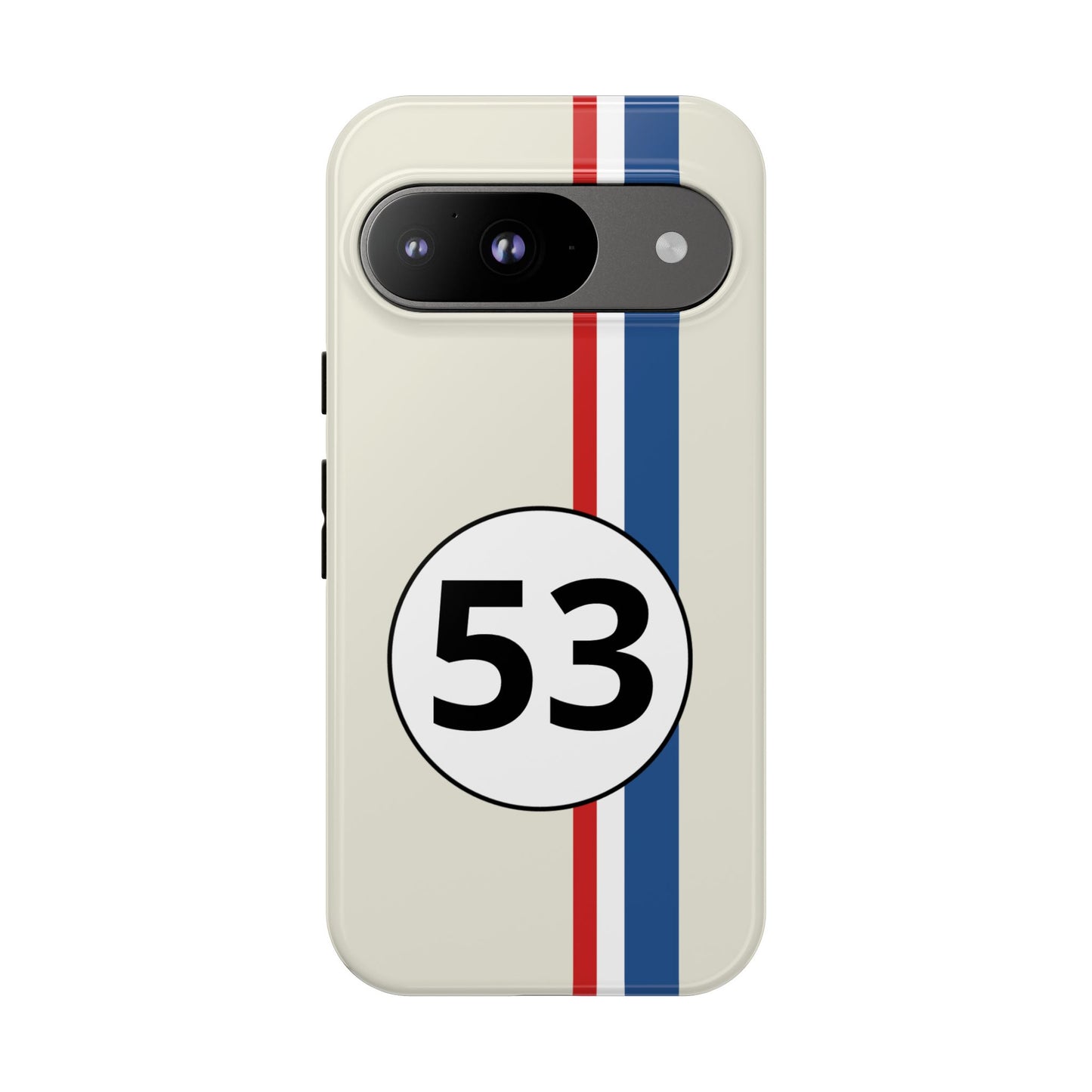 Racing Stripe Personalised Number Tough Phone Case for Apple iPhone, Samsung Galaxy and Google Pixel.