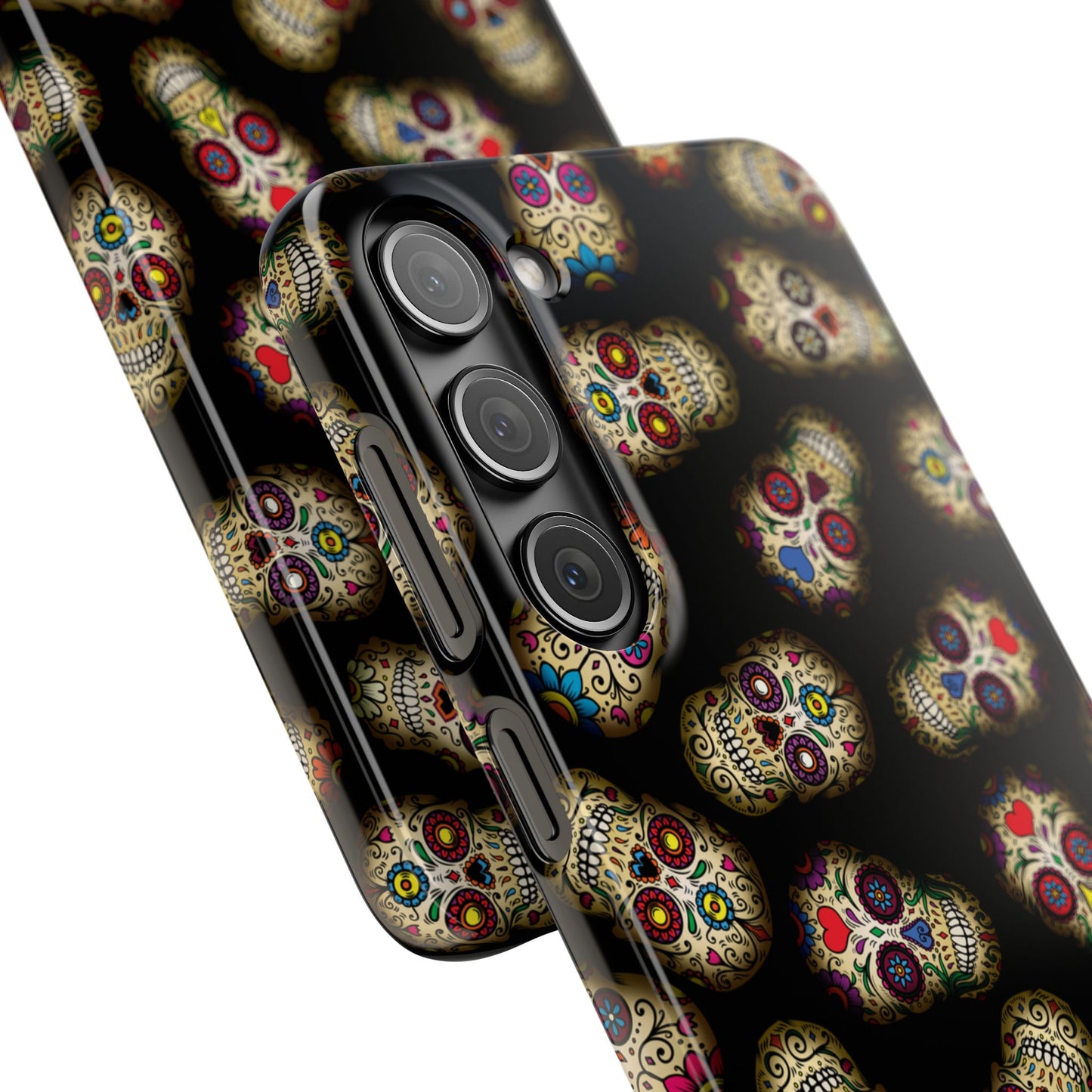 Sugar Skull — Day of the Dead Floral Slim Case for Apple iPhone, Samsung Galaxy and Google Pixel.