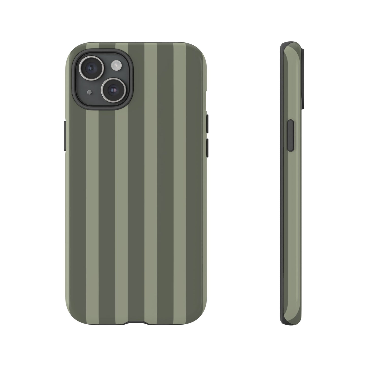 Olive Striped Tough Phone Case — Durable Military-Inspired Protective Cover