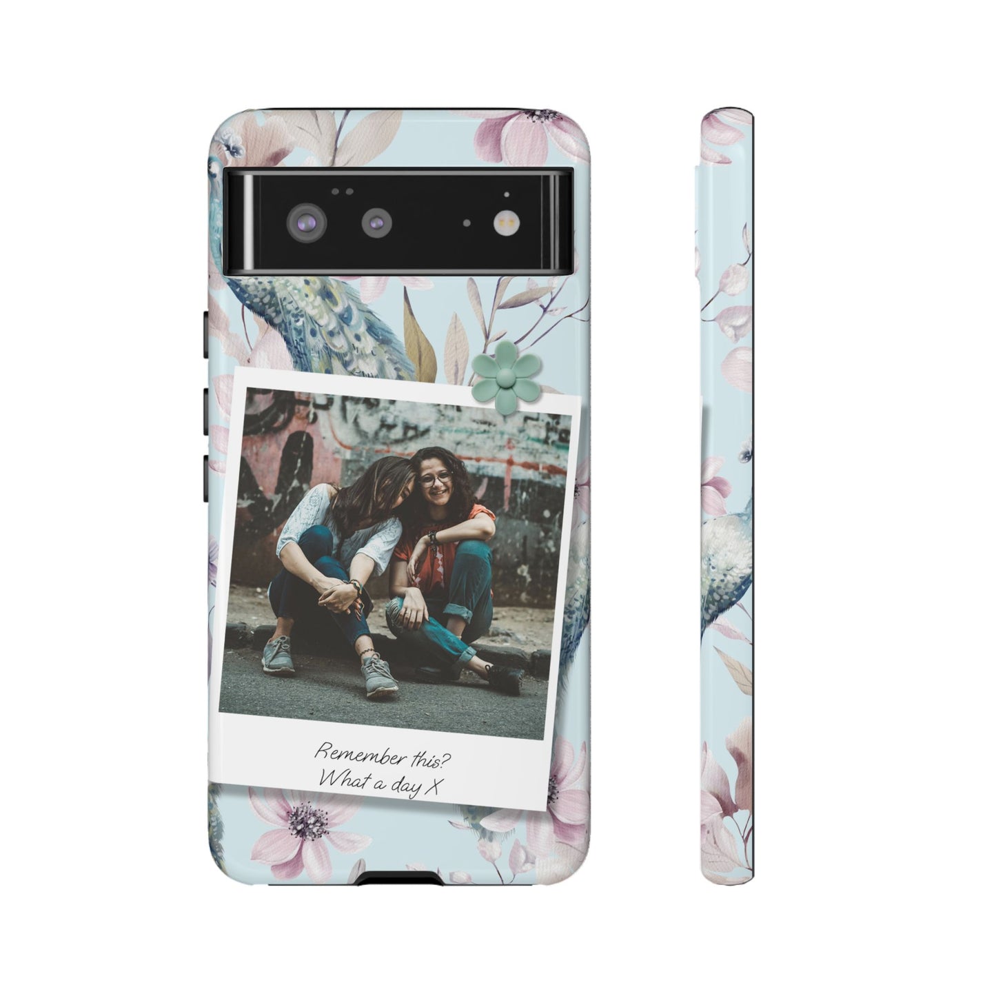 Single Image Personalised Floral Photo Tough Case for Apple iPhone, Samsung Galaxy and Google Pixel.