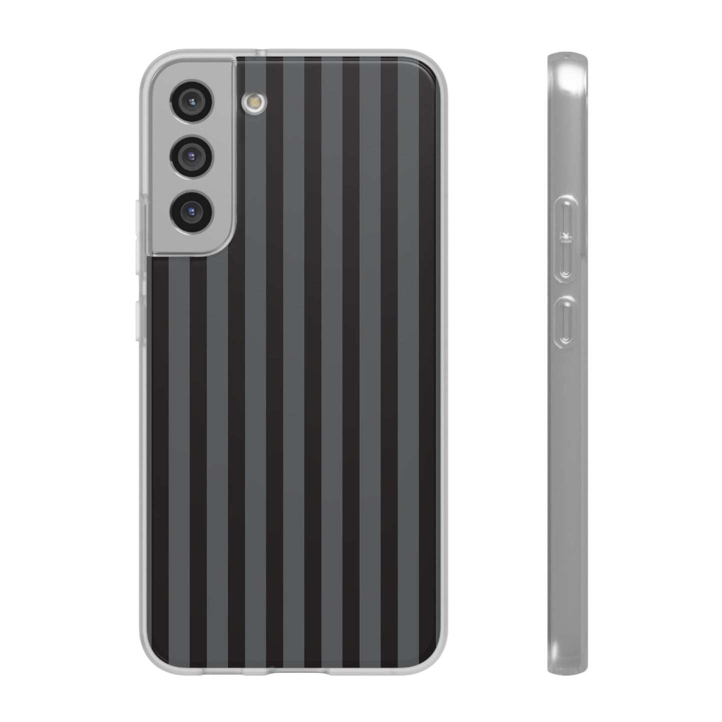 Black Stripe Flexible Phone Case for Apple iPhone, Samsung Galaxy.