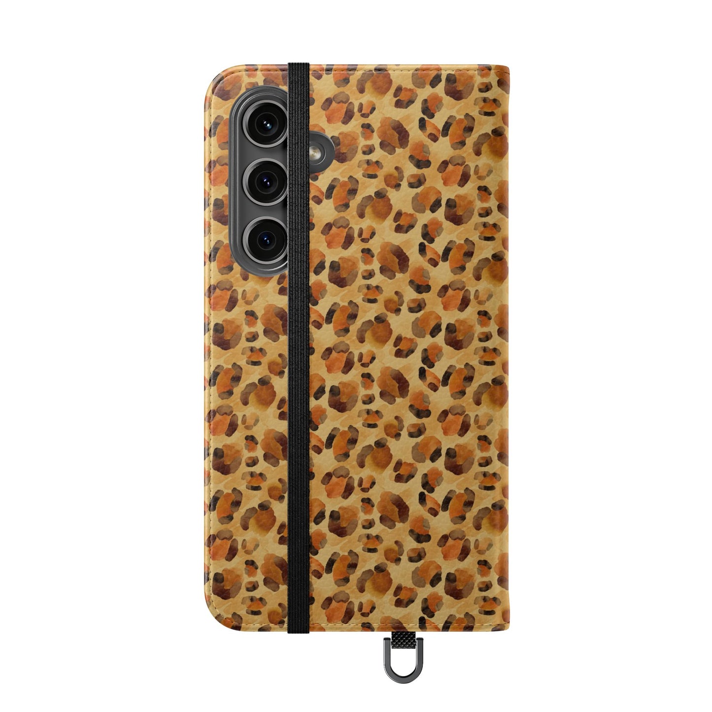 Leopard Print Flip Phone Case — Cardholder Wallet Folio