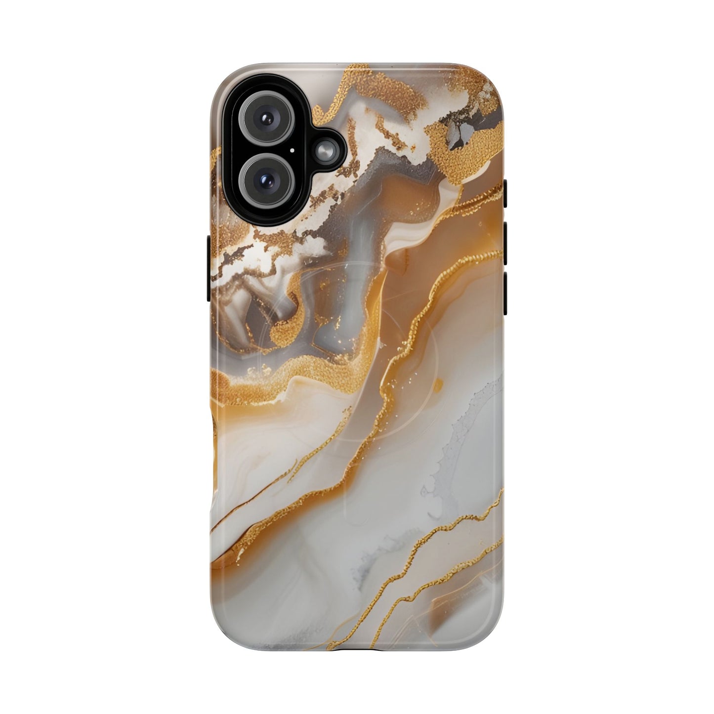 Marble and Gold Magnetic Phone Case — Marble and Gold Tough Protective MagSafe Case