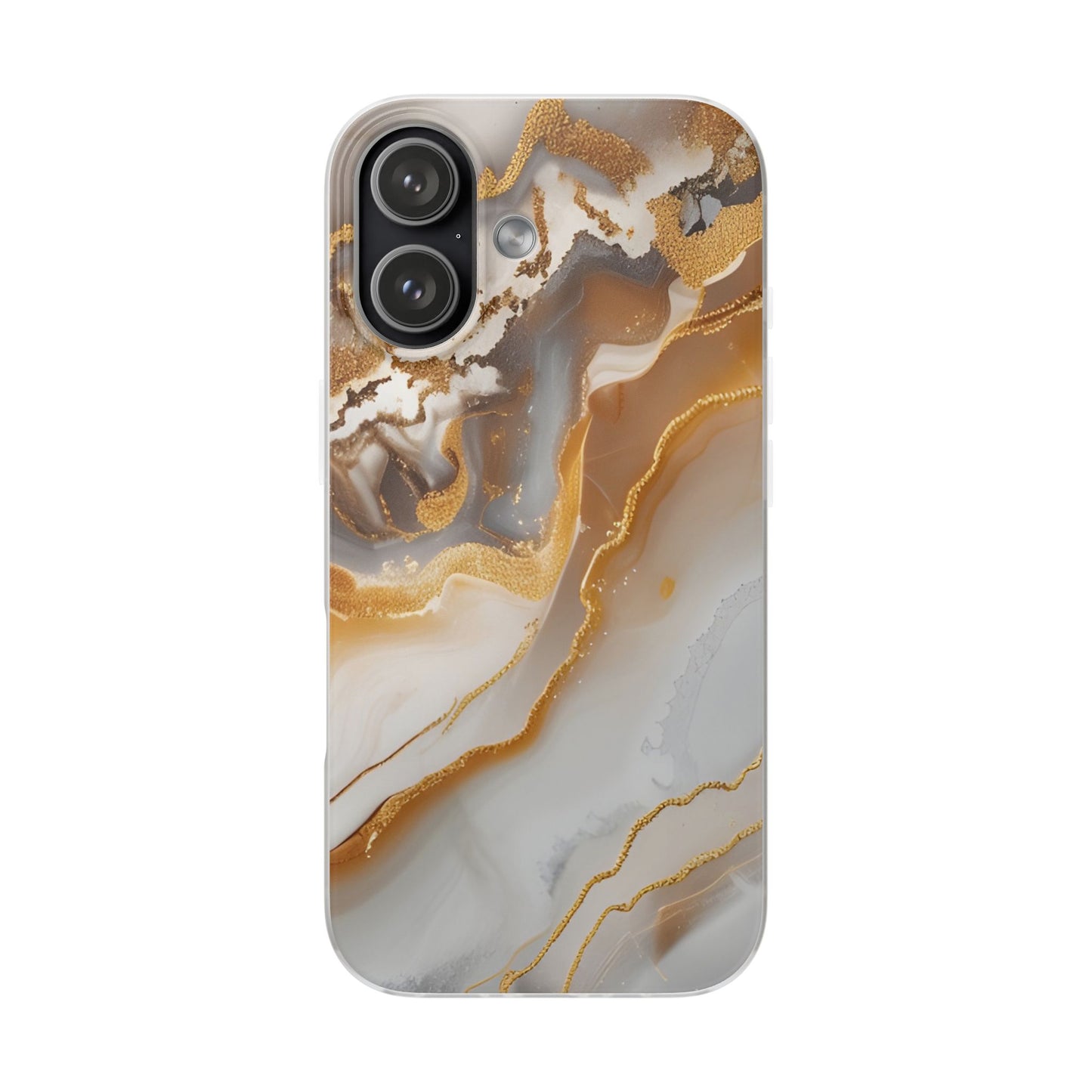 Gold Marble Flexi Phone Case for Apple iPhone and Samsung Galaxy.