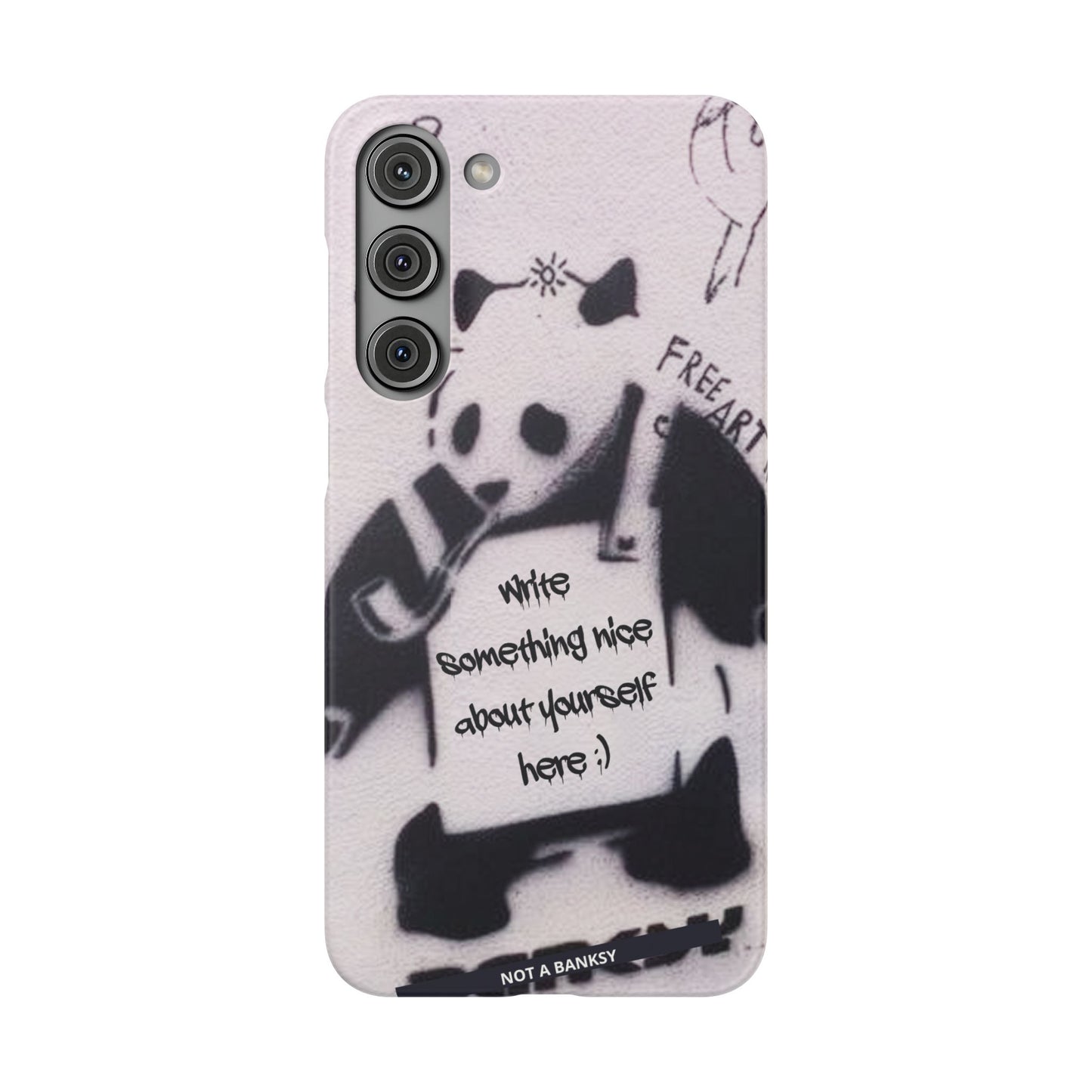 Personalised Panda Stencil Phone Case for Apple iPhone, Samsung Galaxy and Google Pixel.