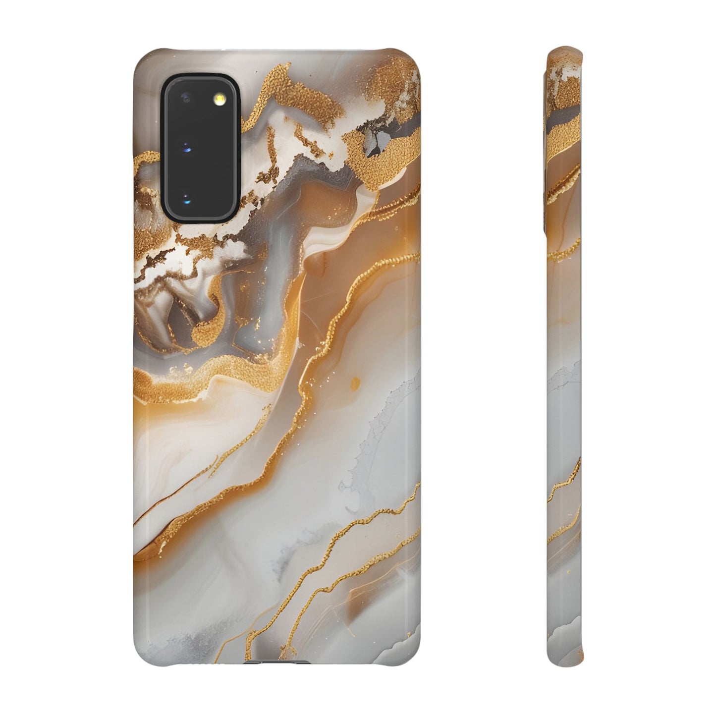 Gold Agate Phone Case – Marble Geode Snap Case