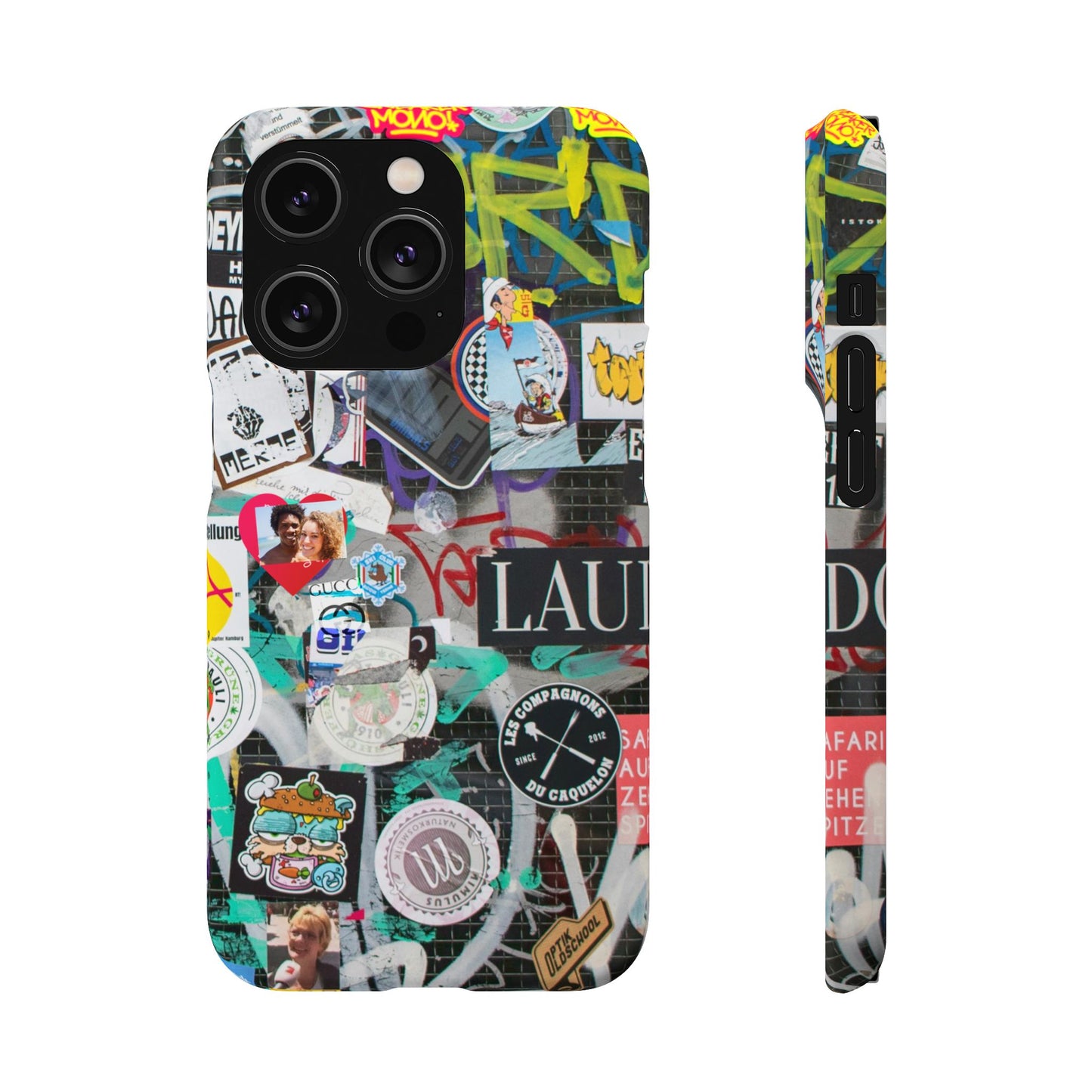 Sticker Bomb Personalised Graffiti Slim Phone Case for Apple iPhone, Samsung Galaxy and Google Pixel.