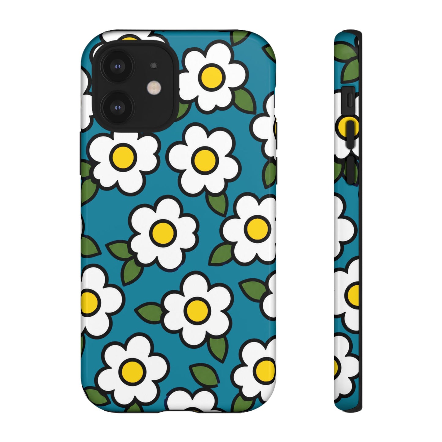 Blue Daisy Tough Phone Case — Floral Protective iPhone Cover