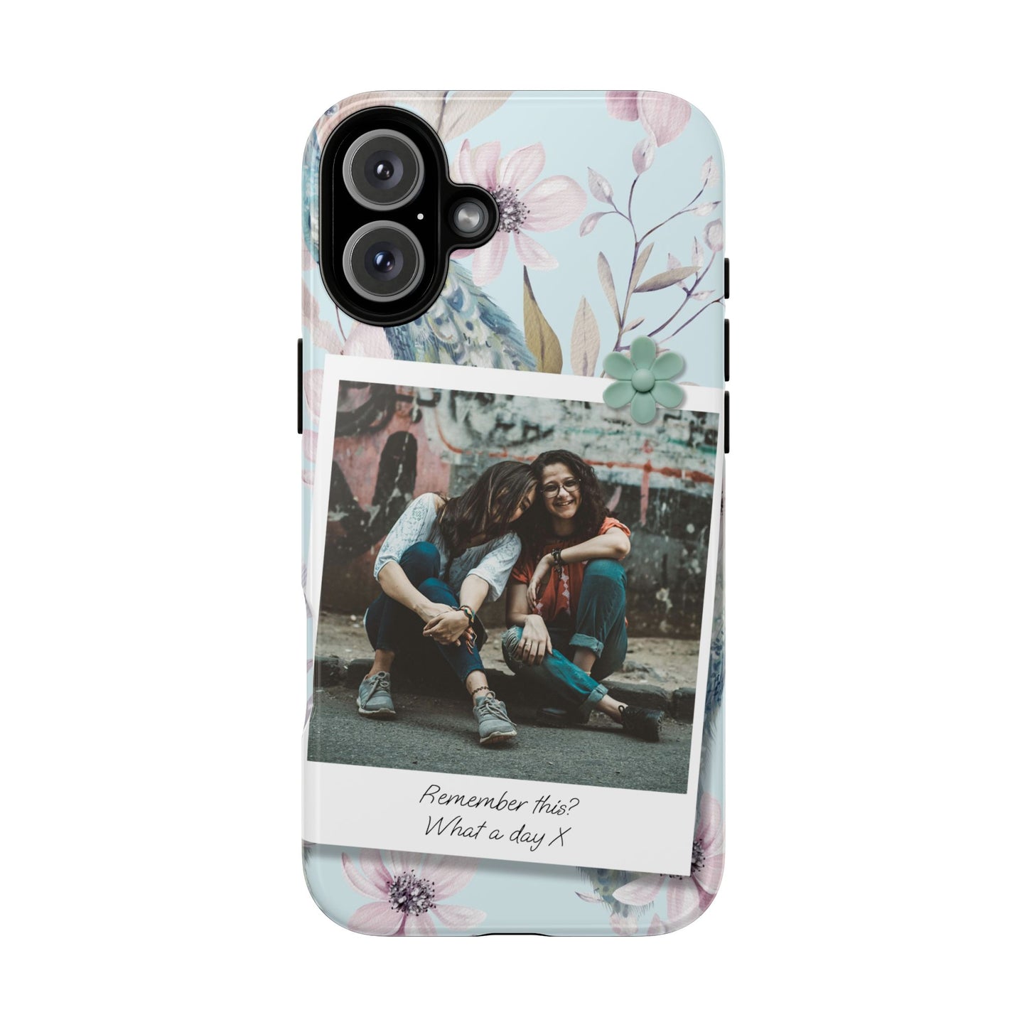 Single Image Personalised Floral Photo Tough Case for Apple iPhone, Samsung Galaxy and Google Pixel.