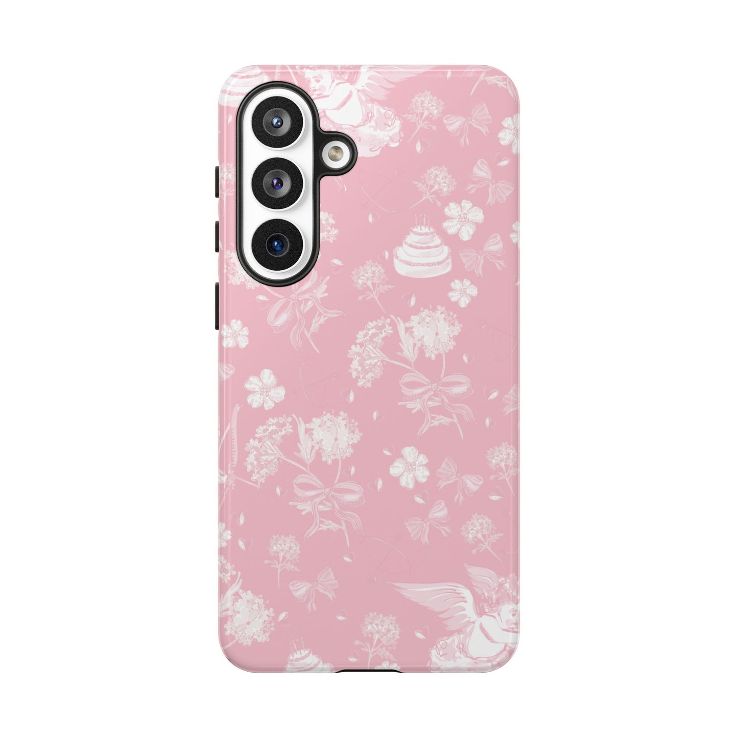 Floral Pink Tough Phone Case – Lightweight Protective Cover