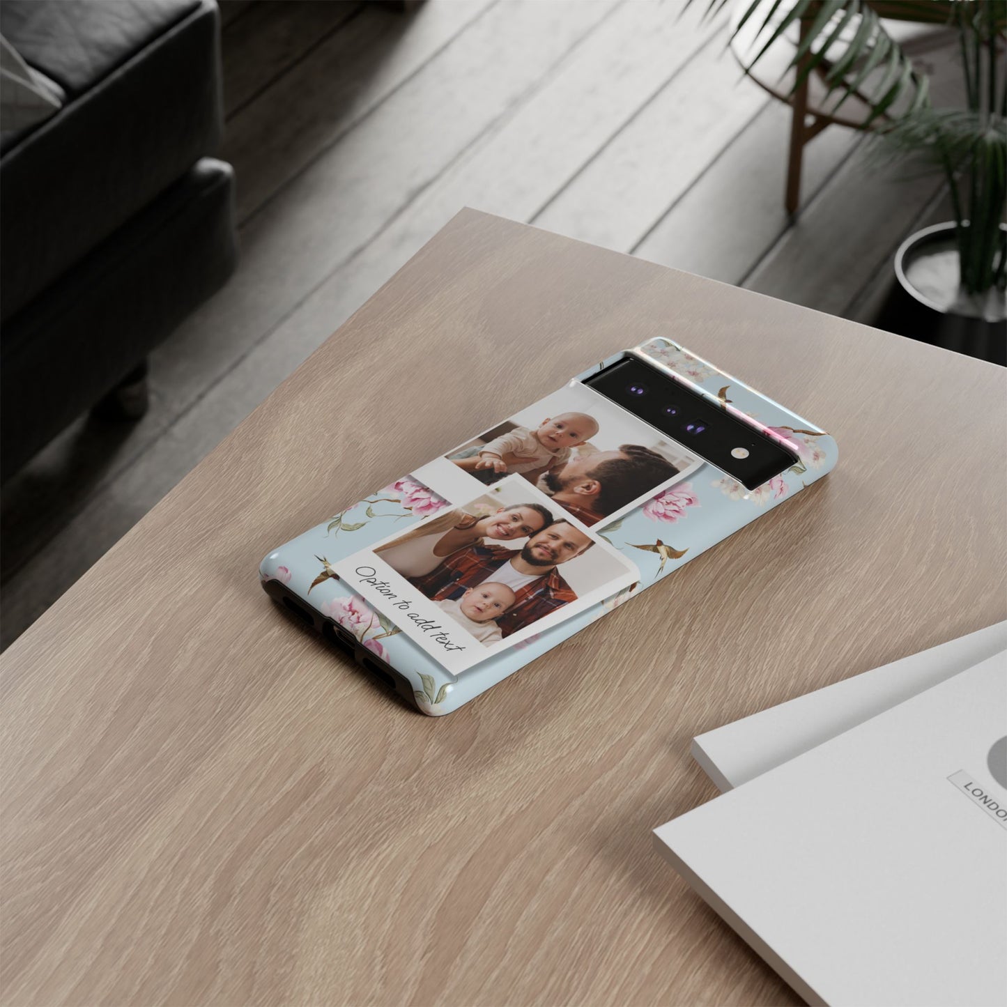 Two image Personalised Floral Photo Collage Tough Case — Personalised Family Phone Case