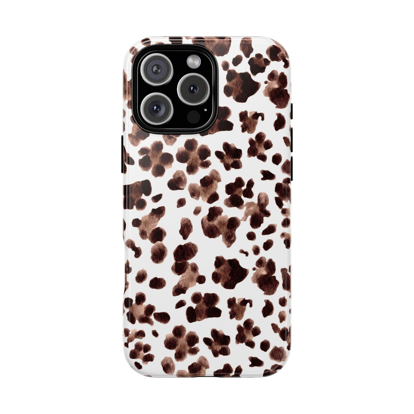 Brown Cowhide Print Phone Case — Tough Protective iPhone Cover