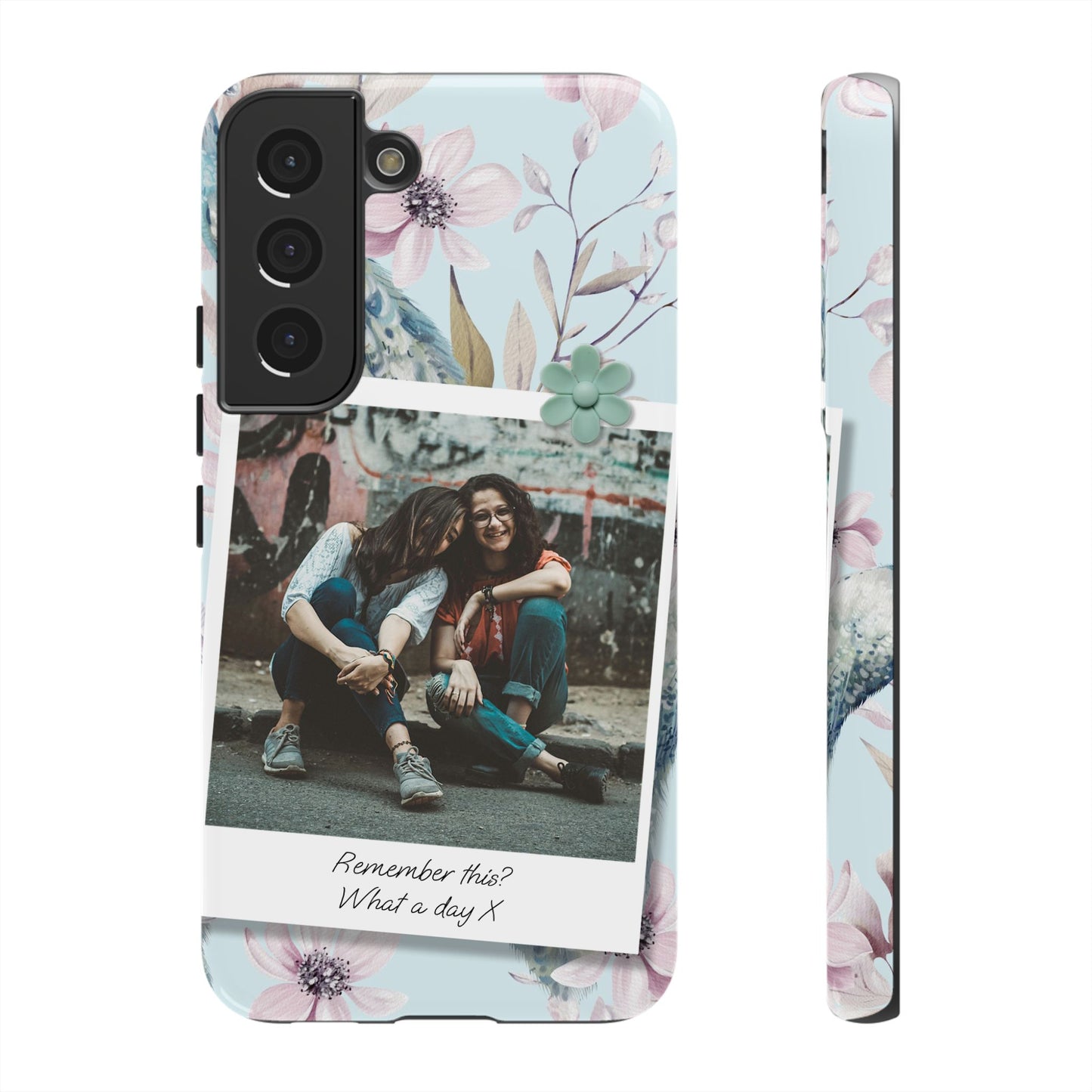 Single Image Personalised Floral Photo Tough Case for Apple iPhone, Samsung Galaxy and Google Pixel.