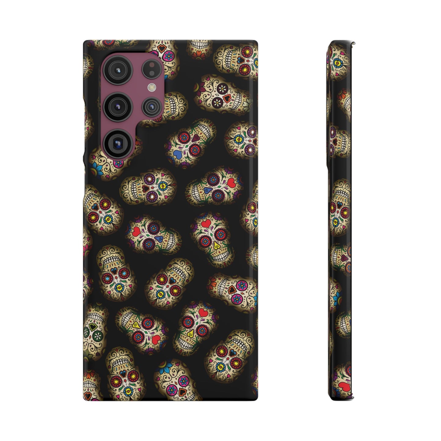 Sugar Skull — Day of the Dead Floral Slim Case for Apple iPhone, Samsung Galaxy and Google Pixel.