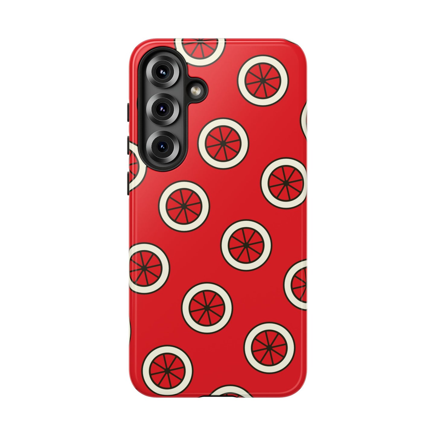 Red Citrus Pattern Phone Case — Protective Tough Phone Cover