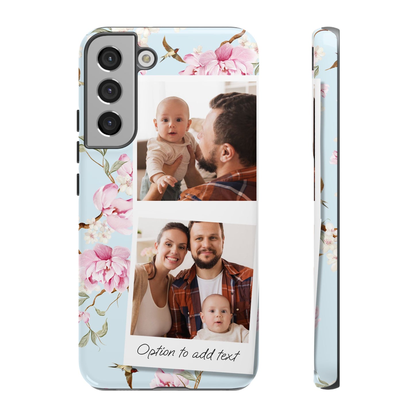 Two image Personalised Floral Photo Collage Tough Case — Personalised Family Phone Case