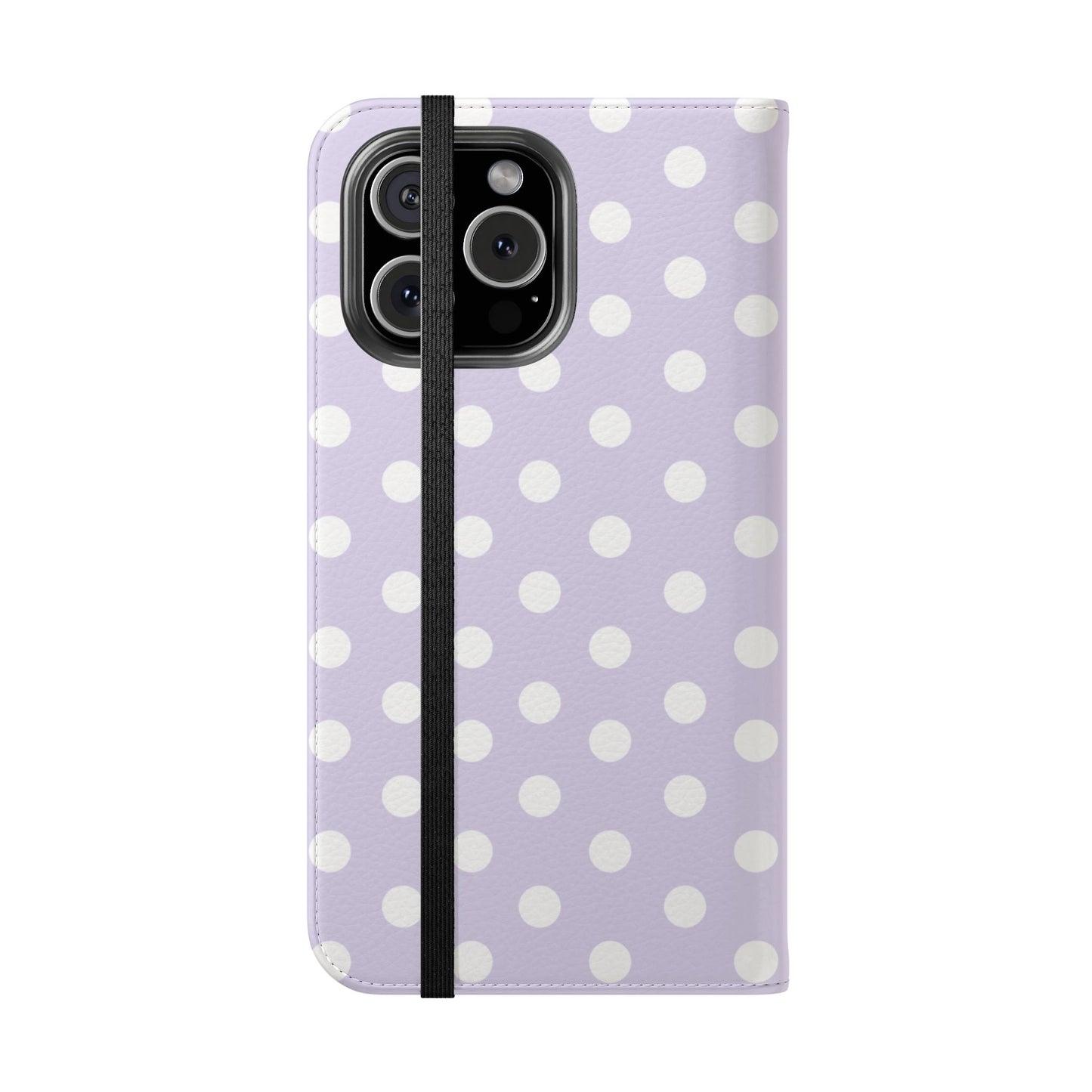Polka Dot Flip Phone Case — Violet Polka Dot Wallet Cover