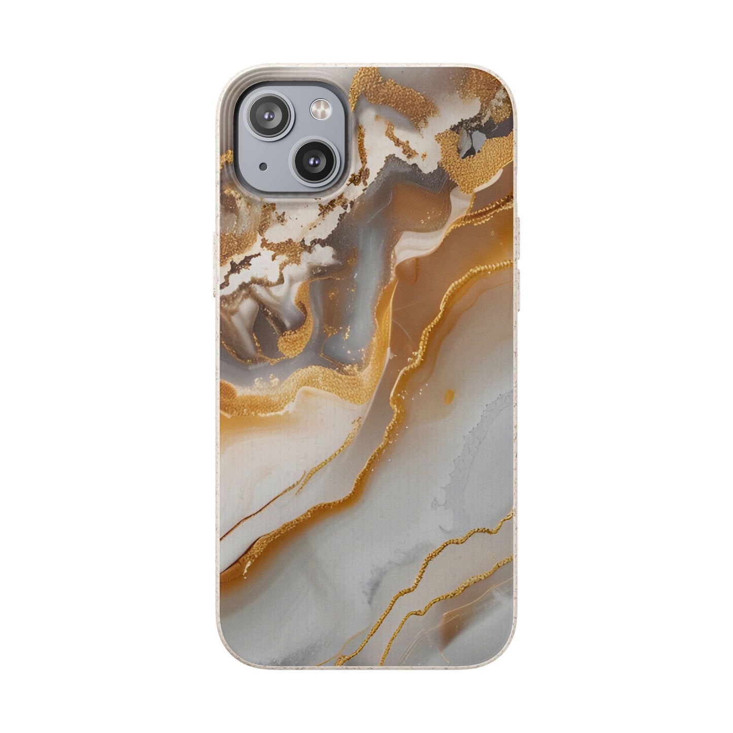 Biodegradable Marble Phone Case — Earth-Tone Agate, Eco-Friendly Phone Cover for Apple iPhone and Samsung Galaxy.