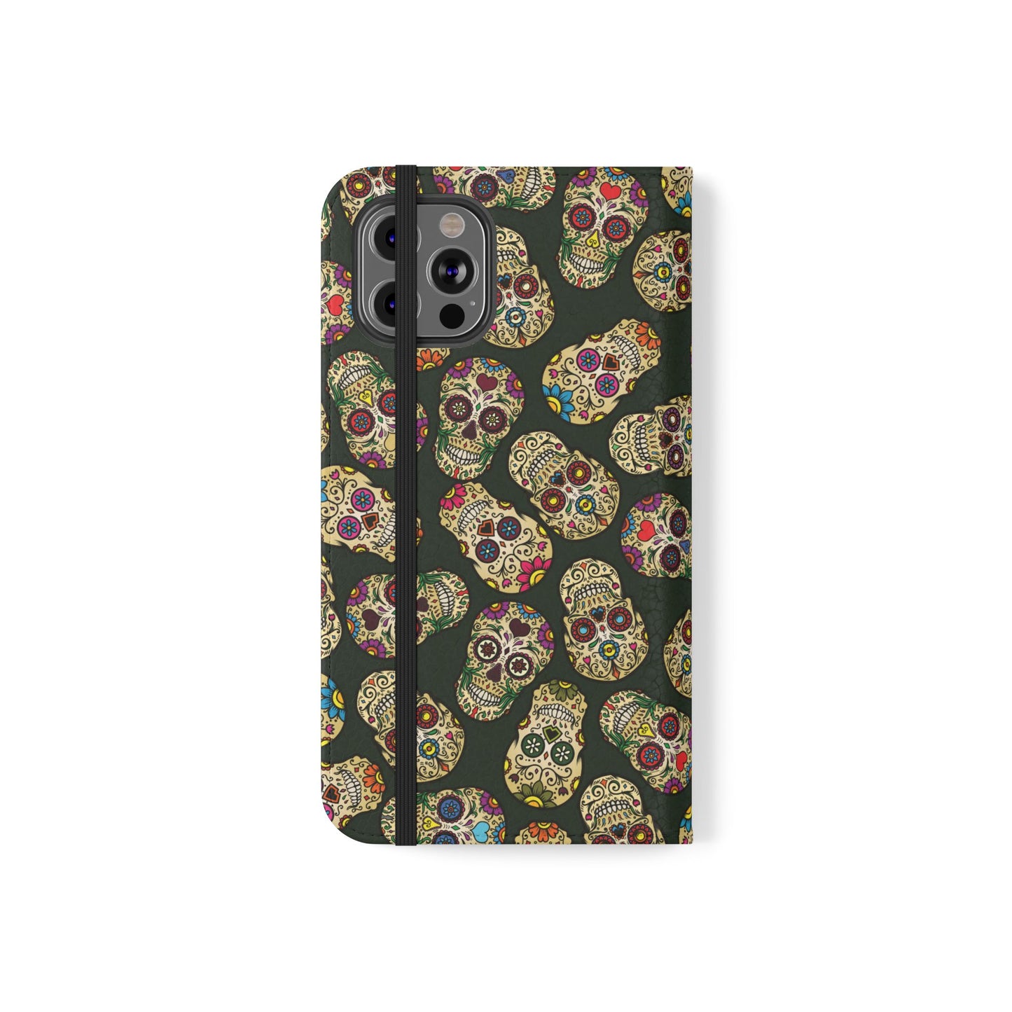 Sugar Skulls Flip Phone Case — Flip Wallet Cover