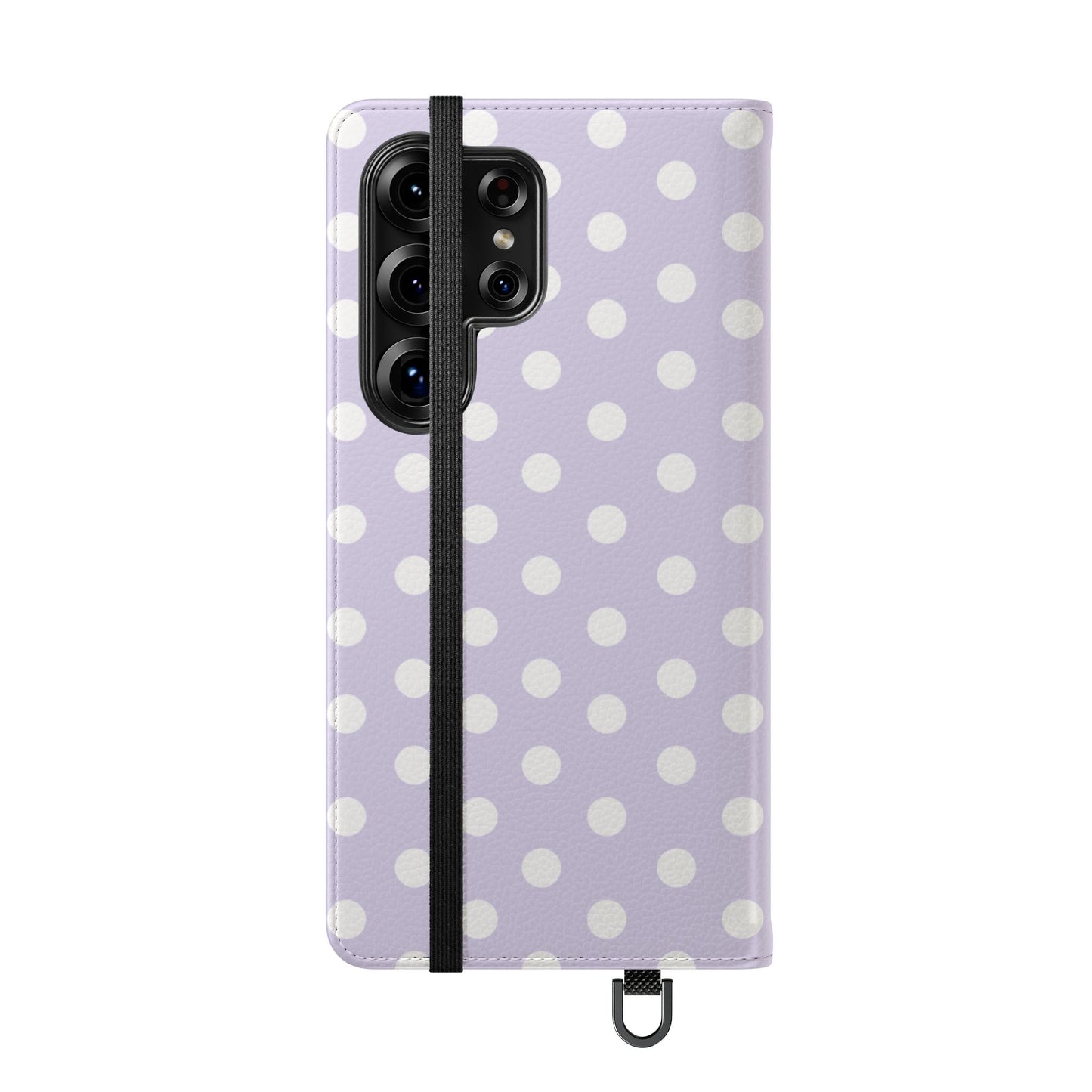 Polka Dot Flip Phone Case — Violet Polka Dot Wallet Cover