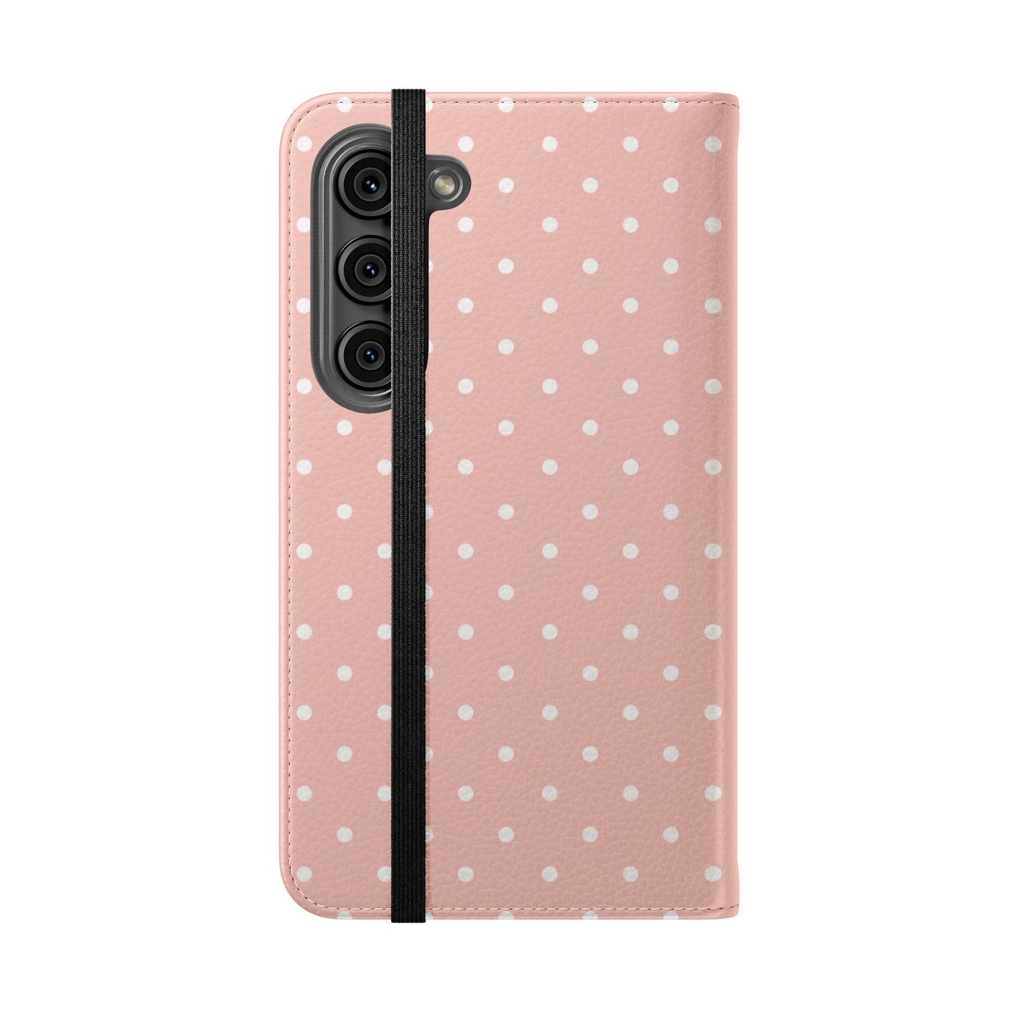 Polka Dot Flip Phone Case — Pastel Pink Polka Dot Wallet Cover