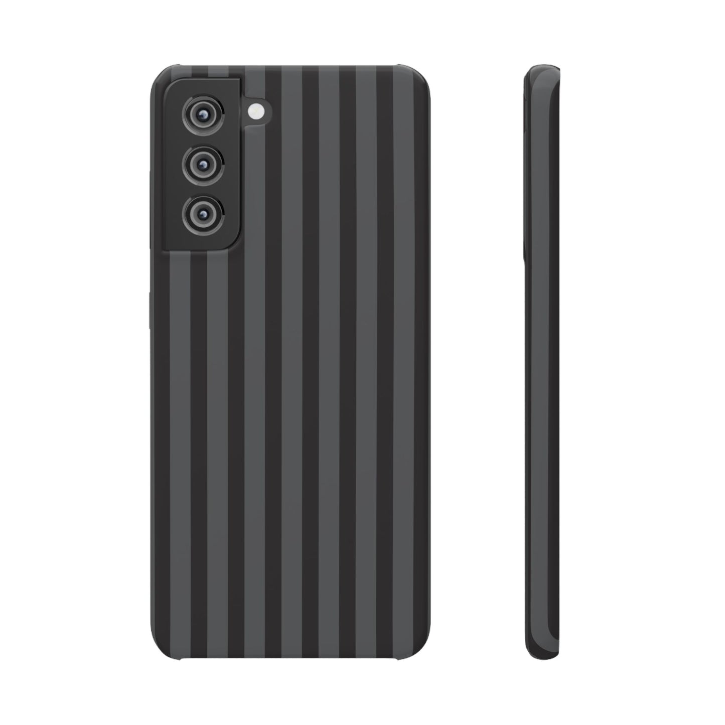 Black Vertical Stripe Snap Phone Case – Slim Protective Cover