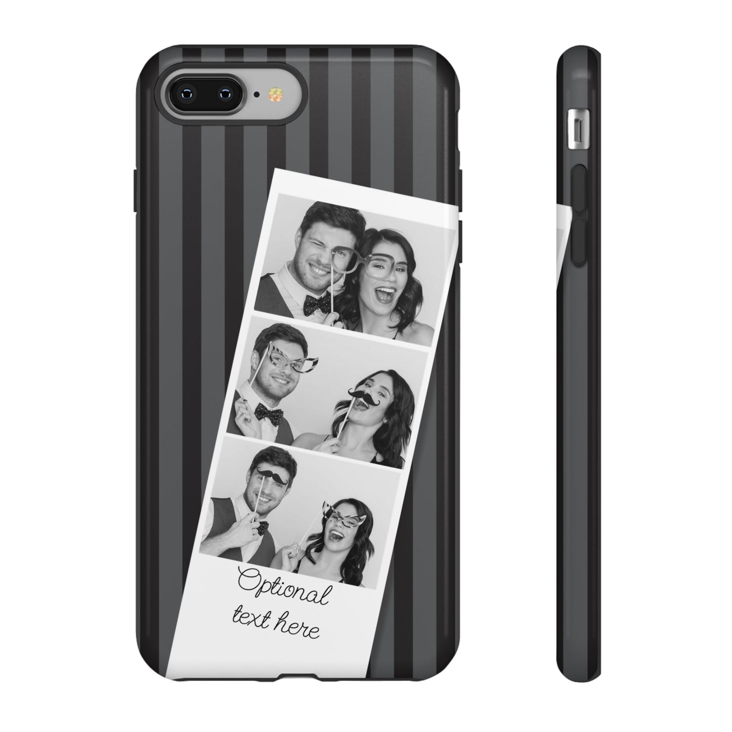 Customisable Three Image Retro Photobooth Design Tough Case for Apple iPhone, Samsung Galaxy and Google Pixel.