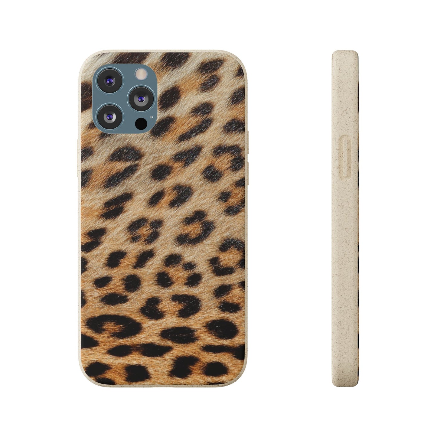 Leopard Print Biodegradable Phone Case — Eco-Friendly Animal Print Phone Cover for Apple iPhone and Samsung Galaxy.