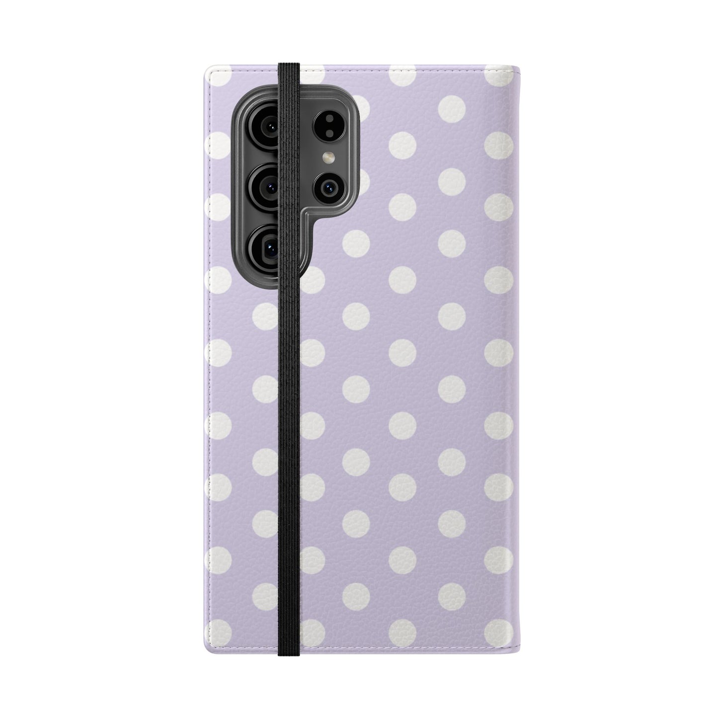 Polka Dot Flip Phone Case — Violet Polka Dot Wallet Cover