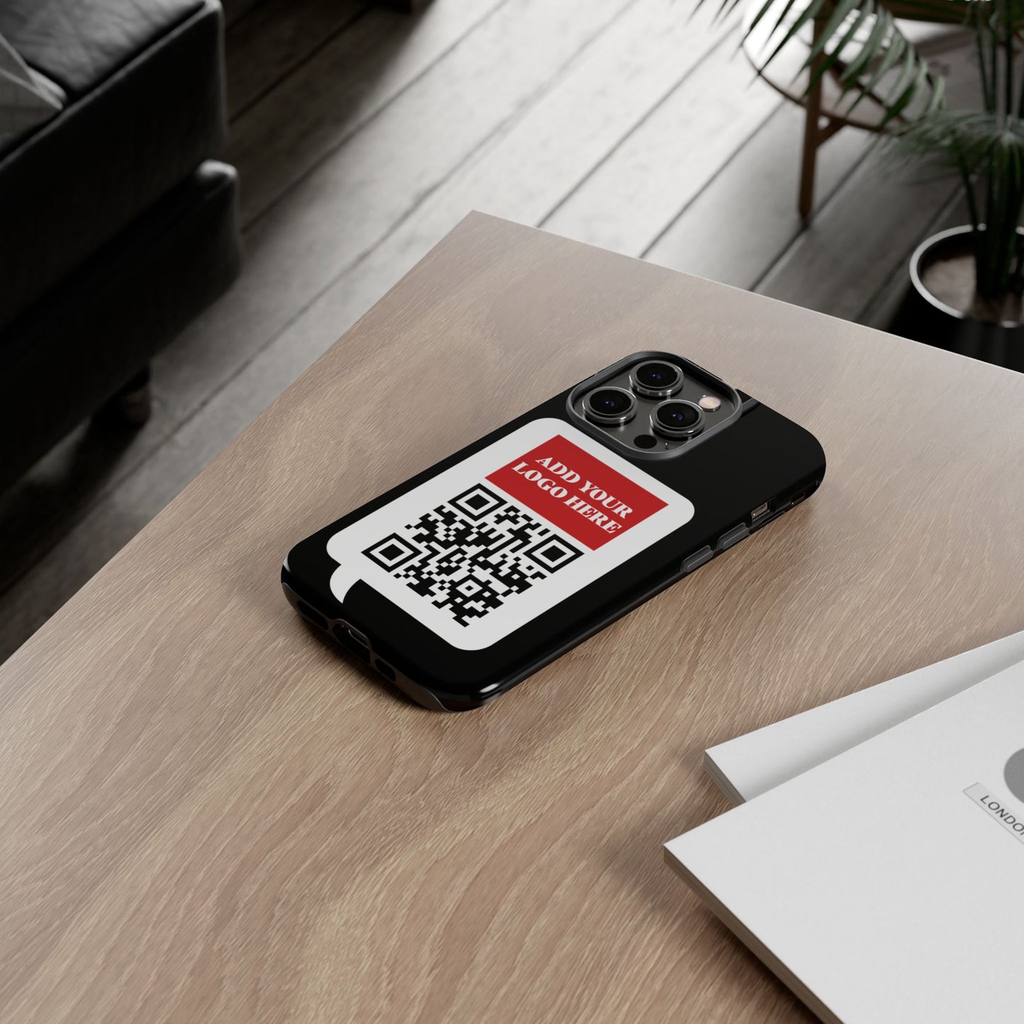 Custom QR Code and Logo Tough Phone Case — Contact Case