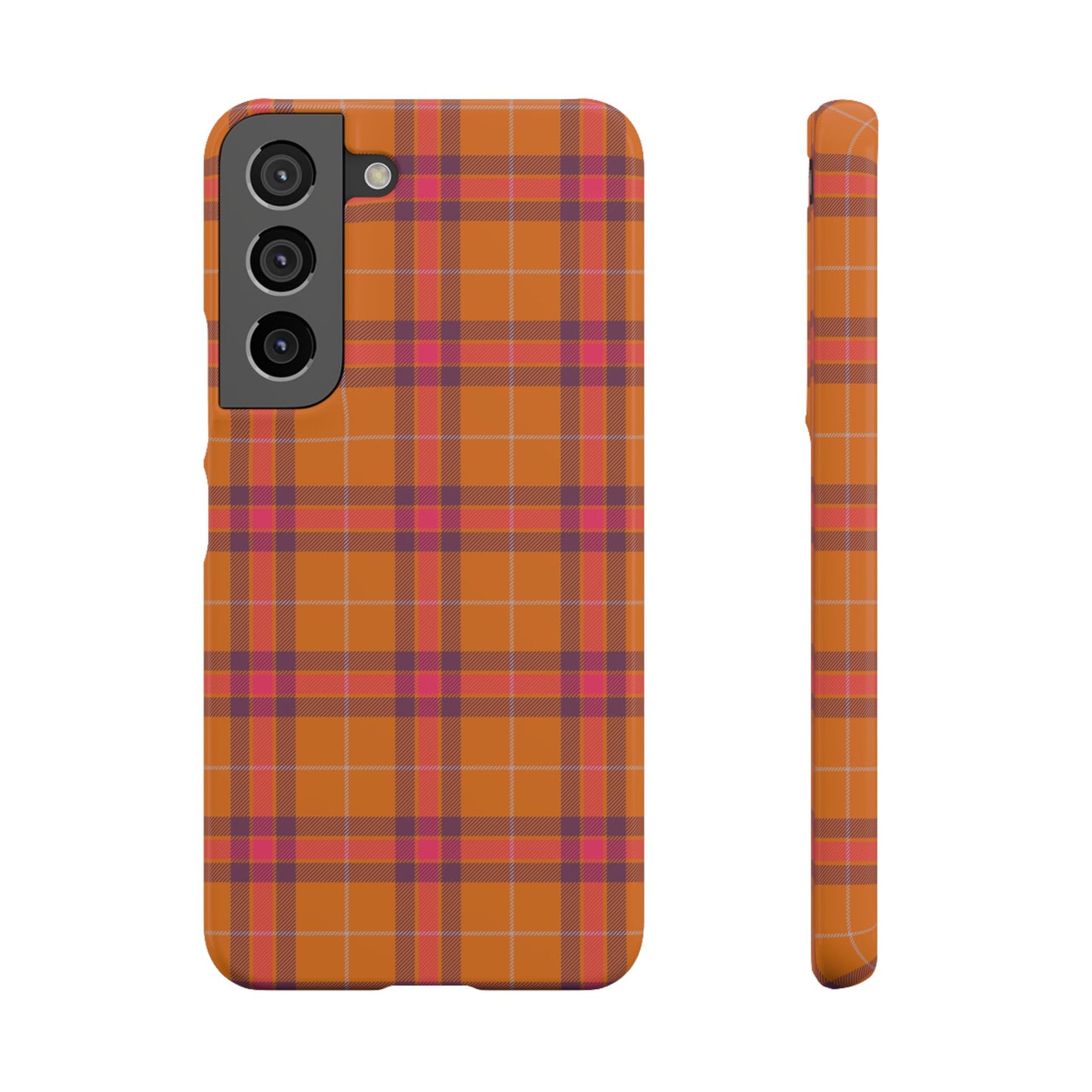Orange Plaid Snap Phone Case — Autumn Plaid Phone Case