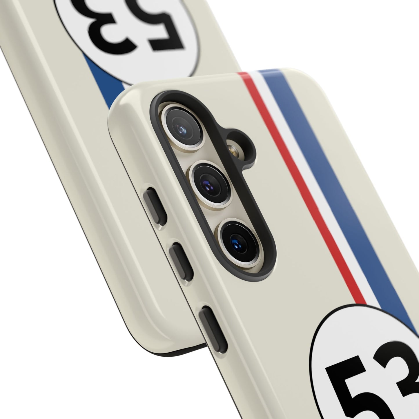 Racing Stripe Personalised Number Tough Phone Case for Apple iPhone, Samsung Galaxy and Google Pixel.