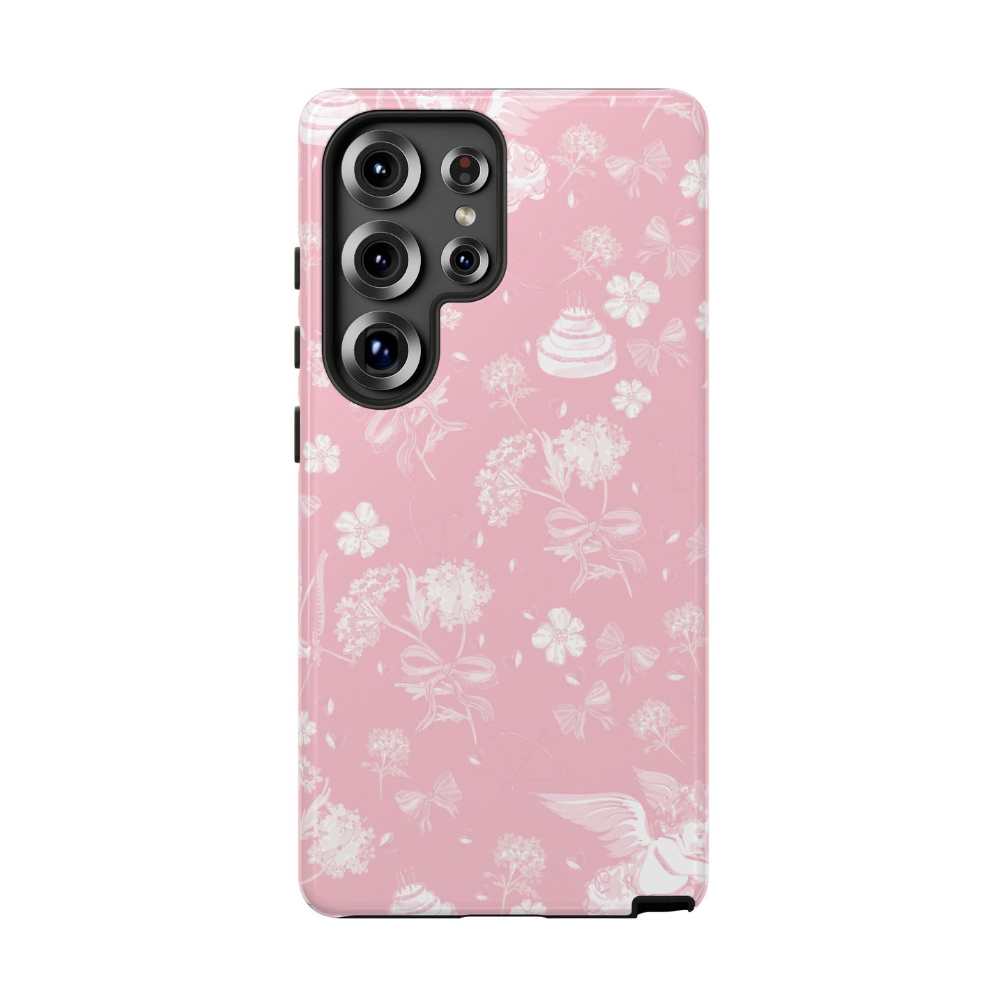 Floral Pink Tough Phone Case – Lightweight Protective Cover