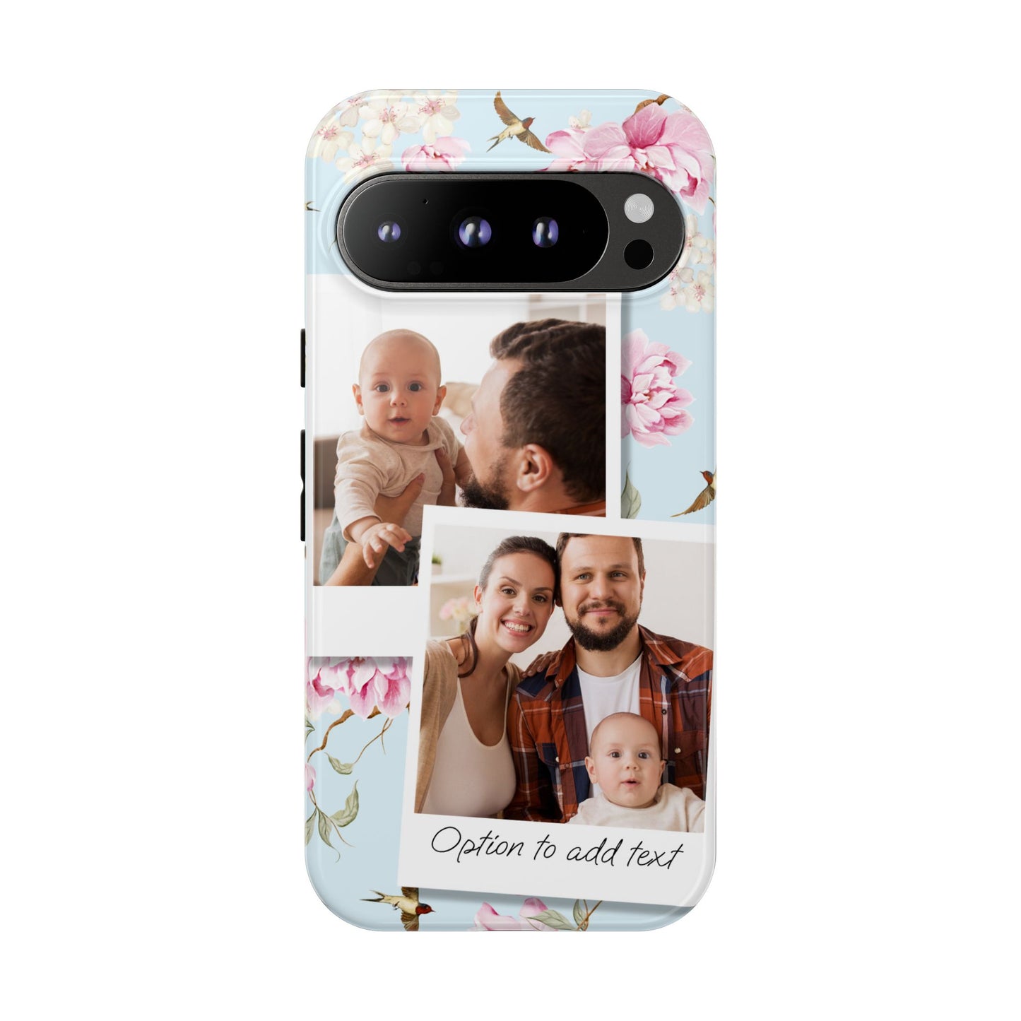 Two image Personalised Floral Photo Collage Tough Case — Personalised Family Phone Case