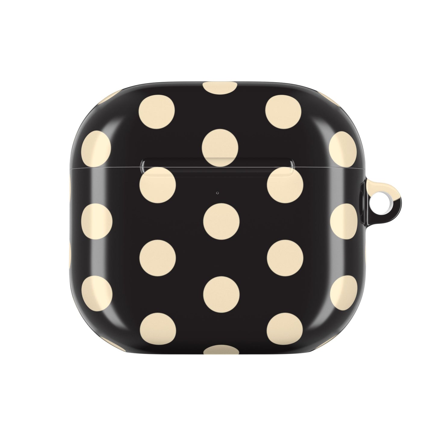 Polka Dot AirPod Case – Retro Black & Cream Protective Cover