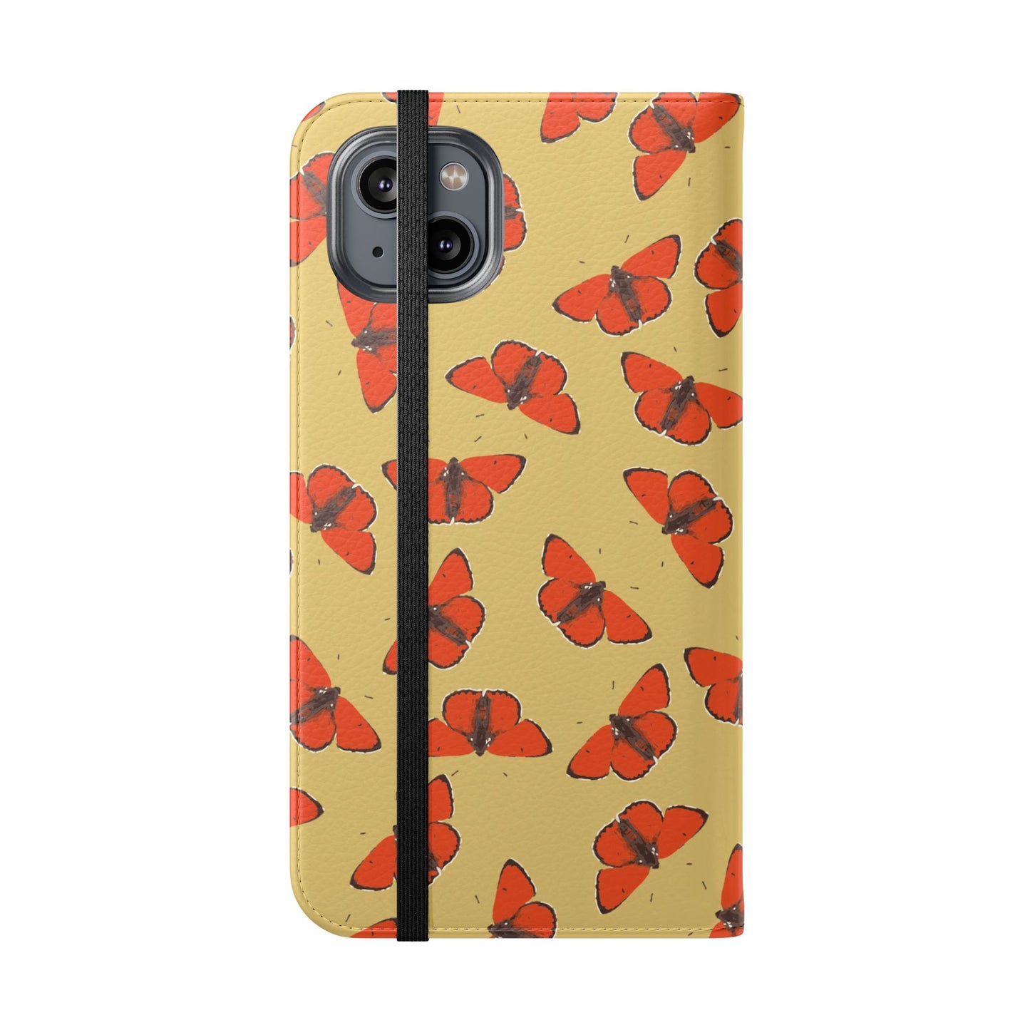 Red Butterflies Flip Phone Case — Flip Wallet Cover