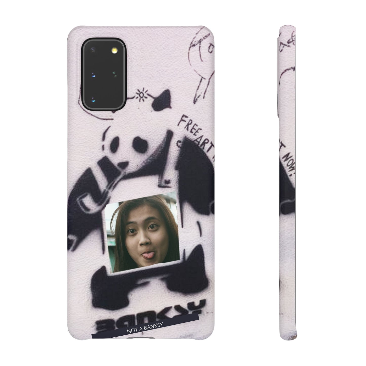 Single Image Personalised Panda Stencil Slim Phone Case for Apple iPhone, Samsung Galaxy and Google Pixel.