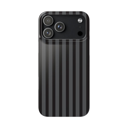 Black Vertical Stripe Snap Phone Case – Slim Protective Cover